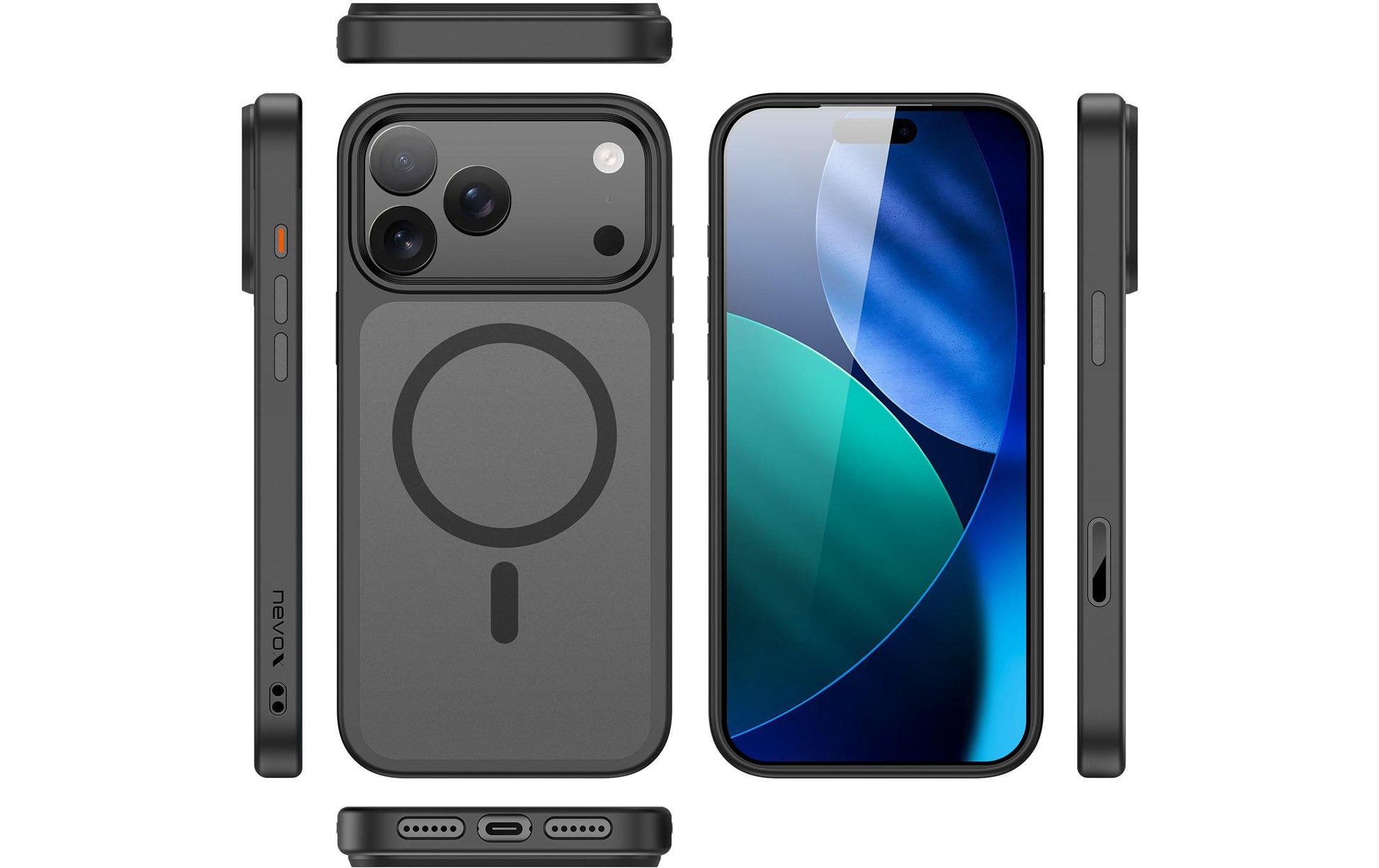 nevox StyleShell INVISIO Backcover – für Apple iPhone 17 Pro, TPU, Schwarz