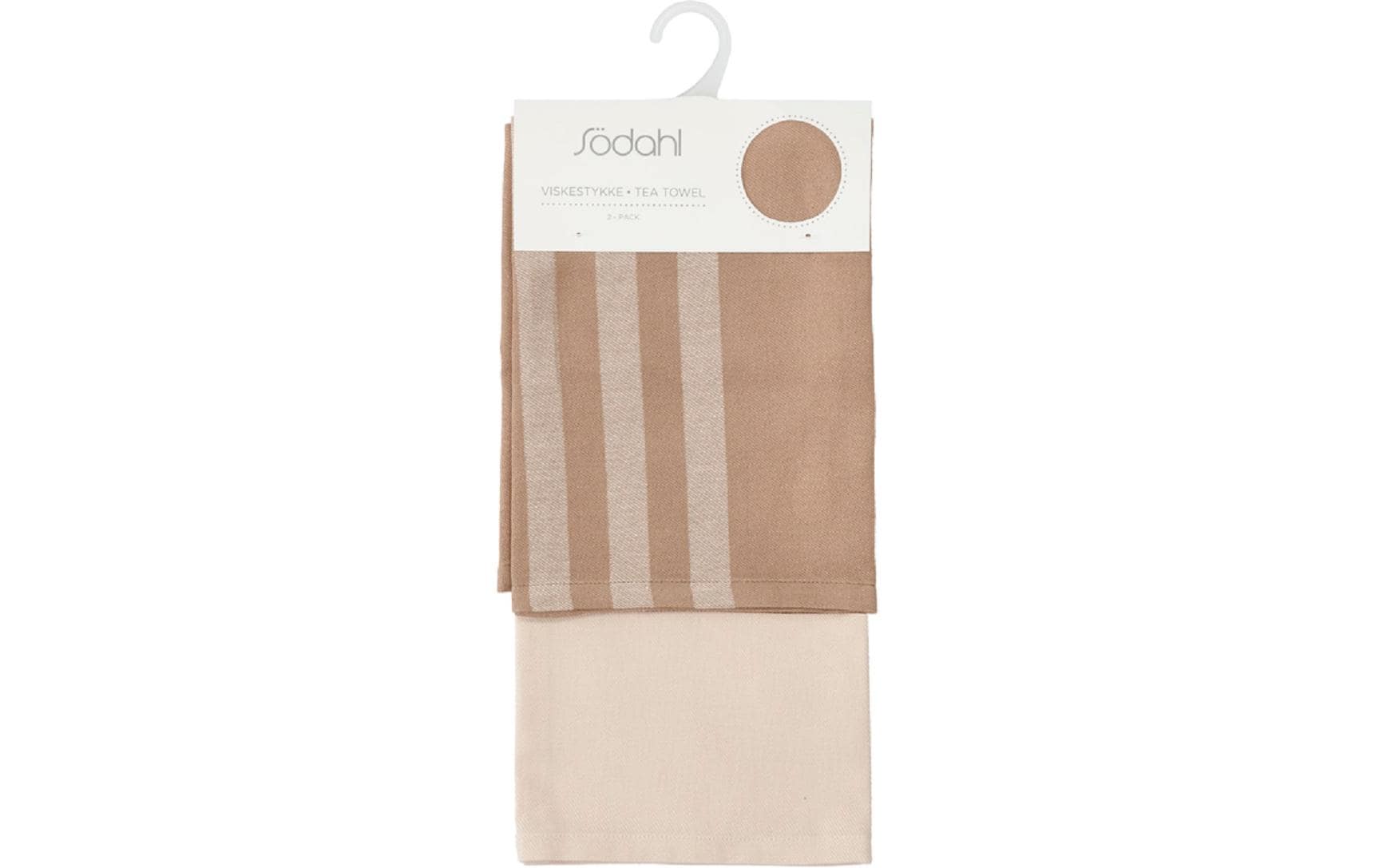 Södahl Geschirrtücher 2er-Set, 50 × 70 cm, Baumwolle, Taupe