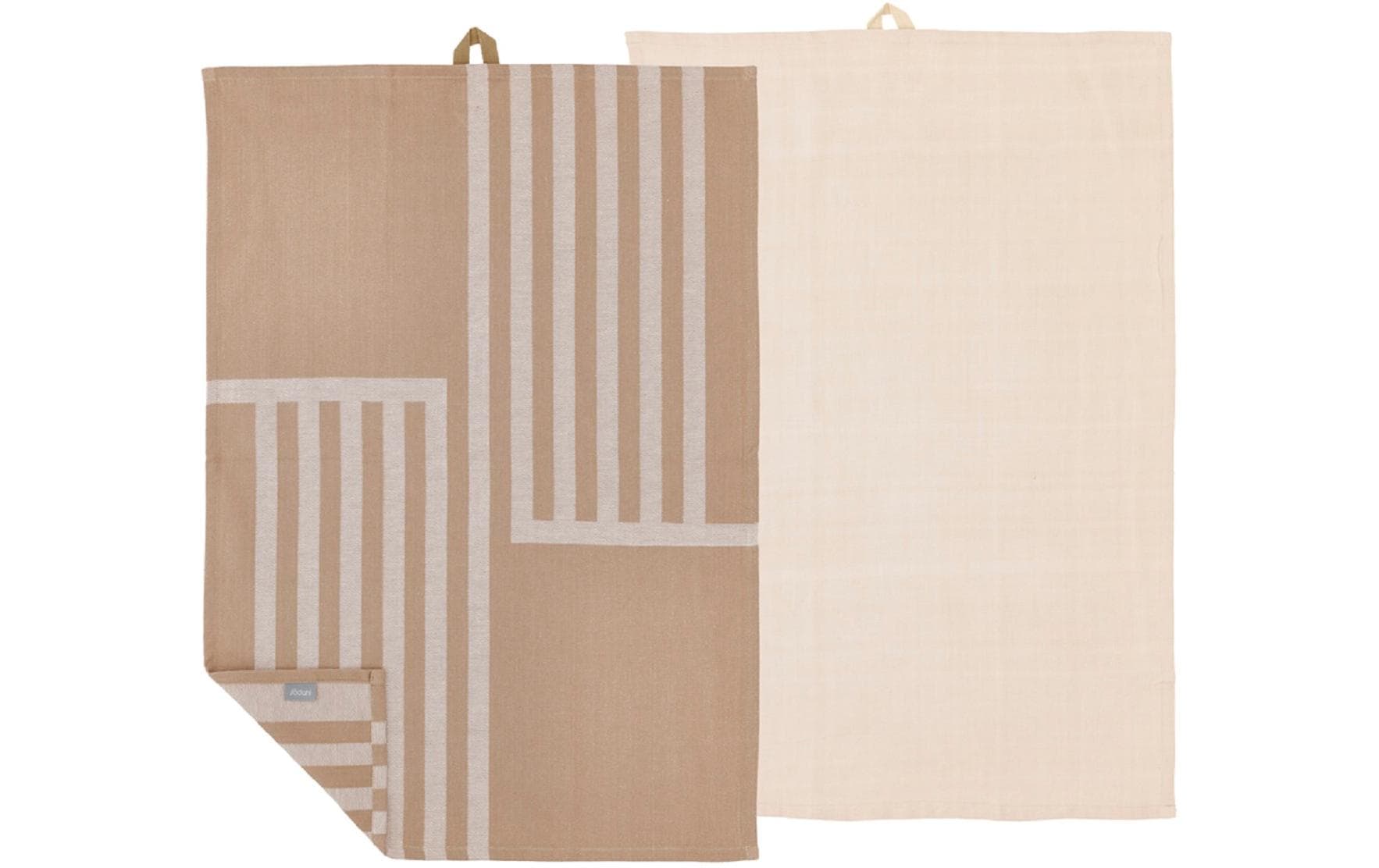 Södahl Geschirrtücher 2er-Set, 50 × 70 cm, Baumwolle, Taupe