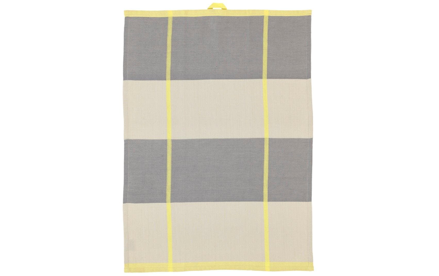Södahl Geschirrtuch Blocks – 50 × 70 cm, Gelb, Baumwolle, 2er-Set, OEKO-TEX