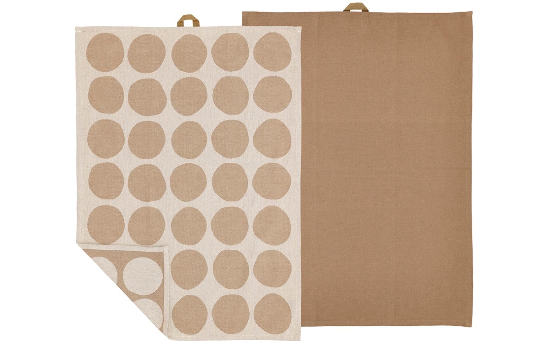 Södahl Geschirrtuch Bubbles – 50 × 70 cm, Dunkelbraun, Baumwolle, 2er-Set, OEKO-TEX