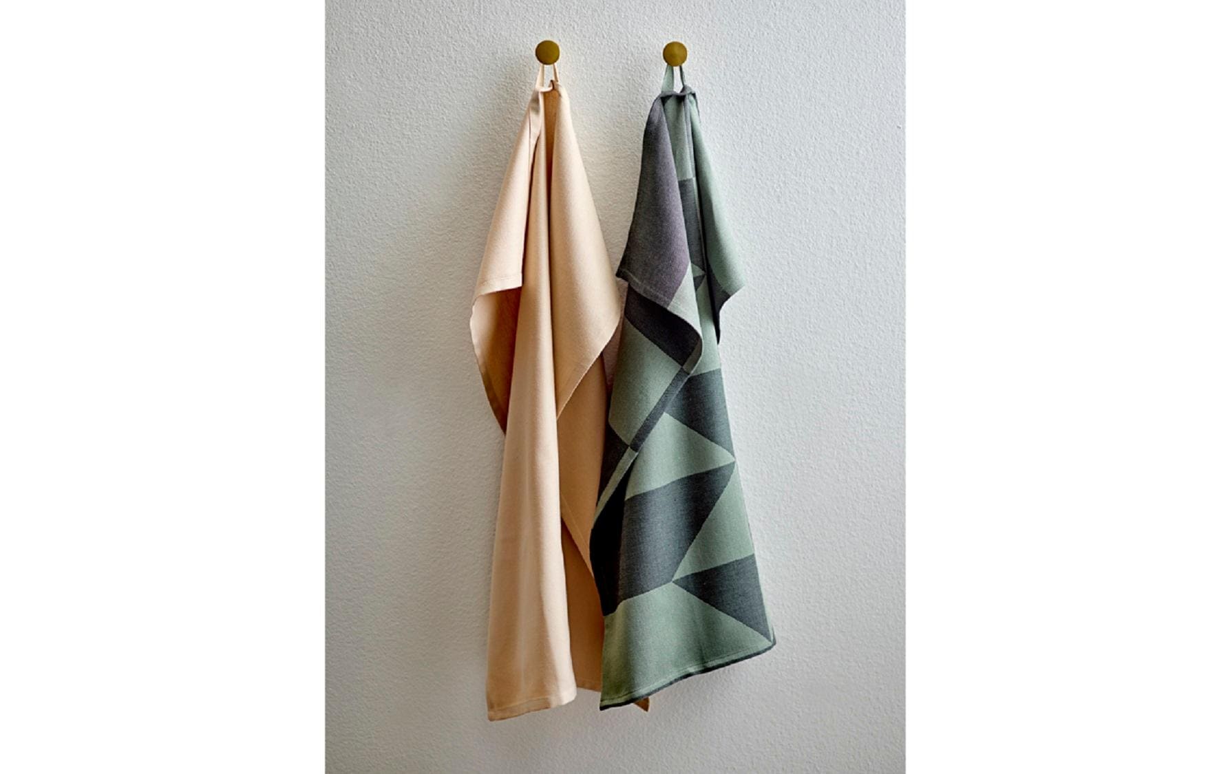 Södahl Geschirrtuch Twist – 50 × 70 cm, Grün, Baumwolle, 2er-Set, OEKO-TEX