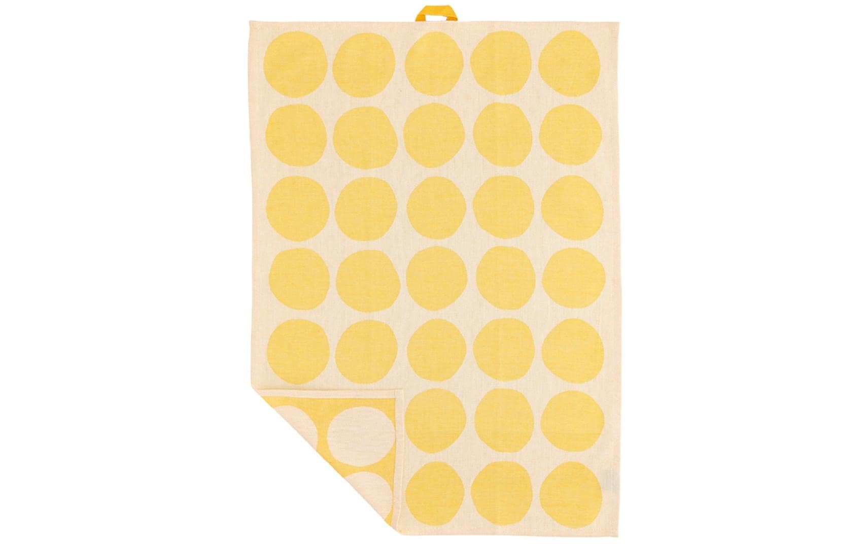 Södahl Geschirrtuch Bubbles – 50 × 70 cm, Gelb, Baumwolle, 2er-Set