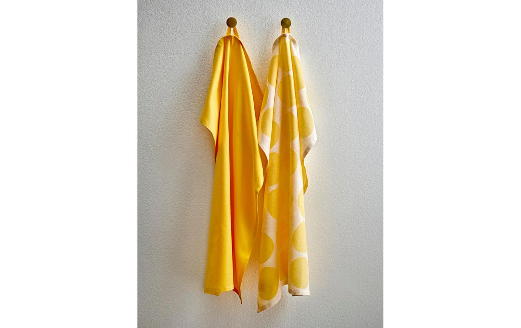 Södahl Geschirrtuch Bubbles – 50 × 70 cm, Gelb, Baumwolle, 2er-Set