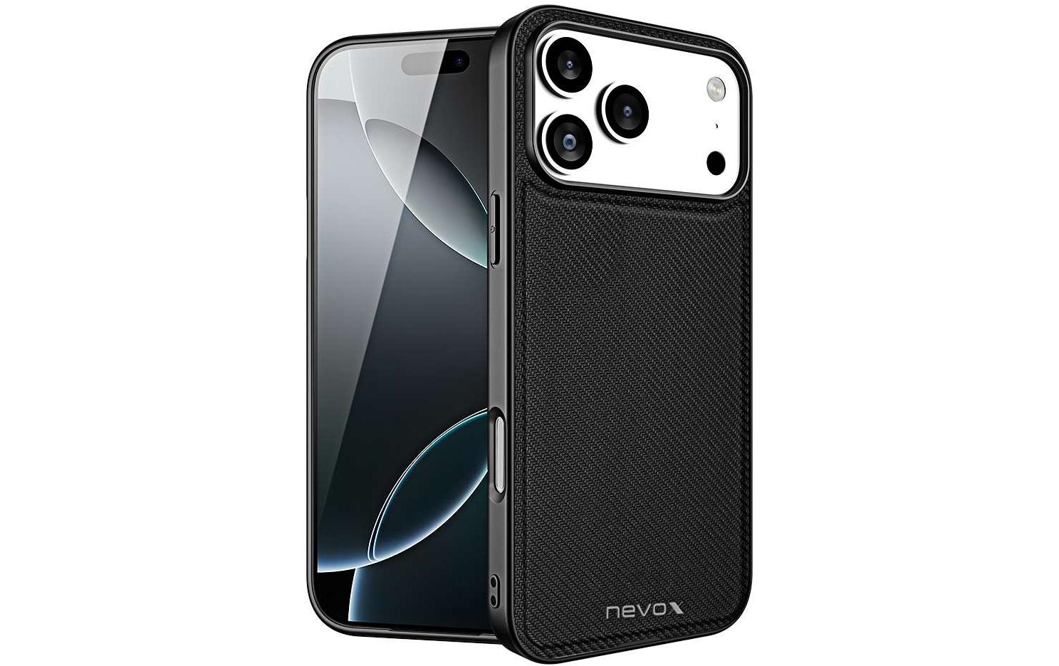 nevox StyleShell NYLO – Backcover – für Apple iPhone 17 Pro, TPU, Schwarz