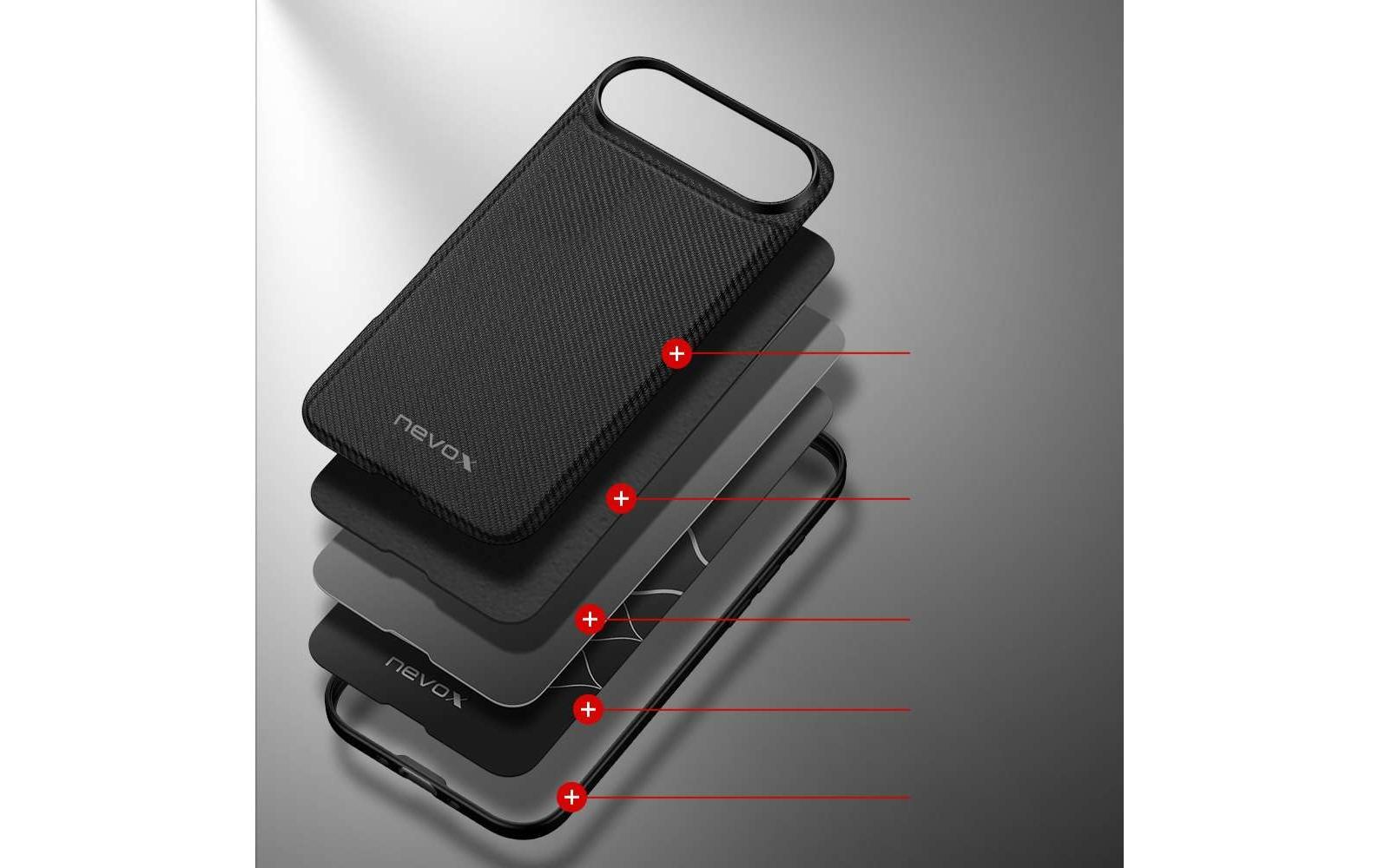 Nevox StyleShell NYLO – Rückcover – für Apple iPhone Air, TPU, Schwarz
