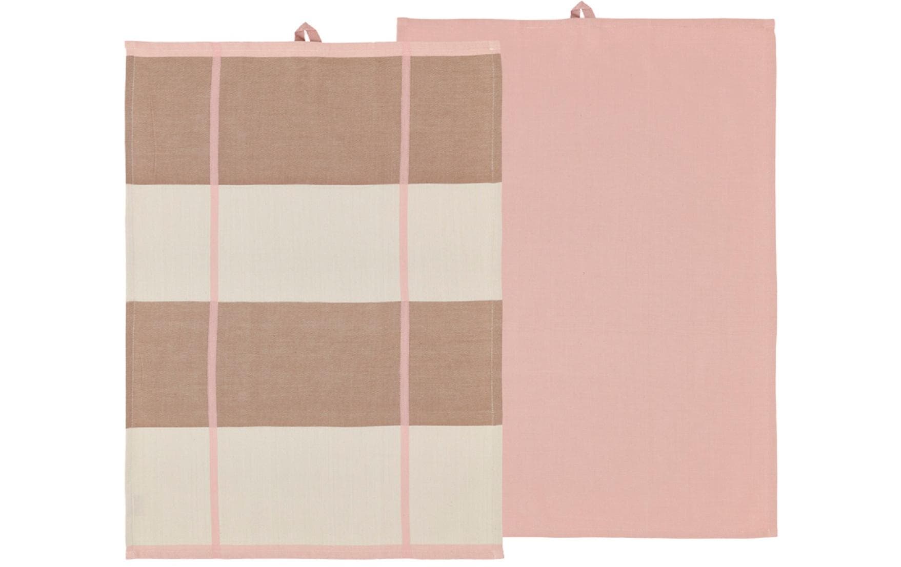 Södahl Geschirrtücher 2er-Set, 50 × 70 cm, Baumwolle, Rosa