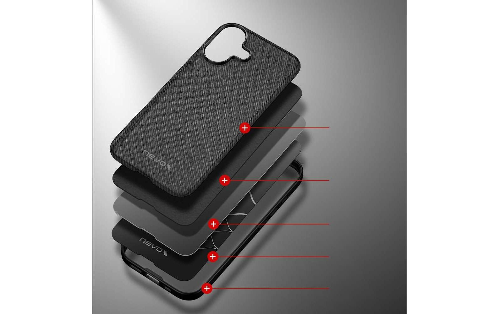 Nevox Backcover StyleShell NYLO – für Apple iPhone 17 – schwarz – TPU