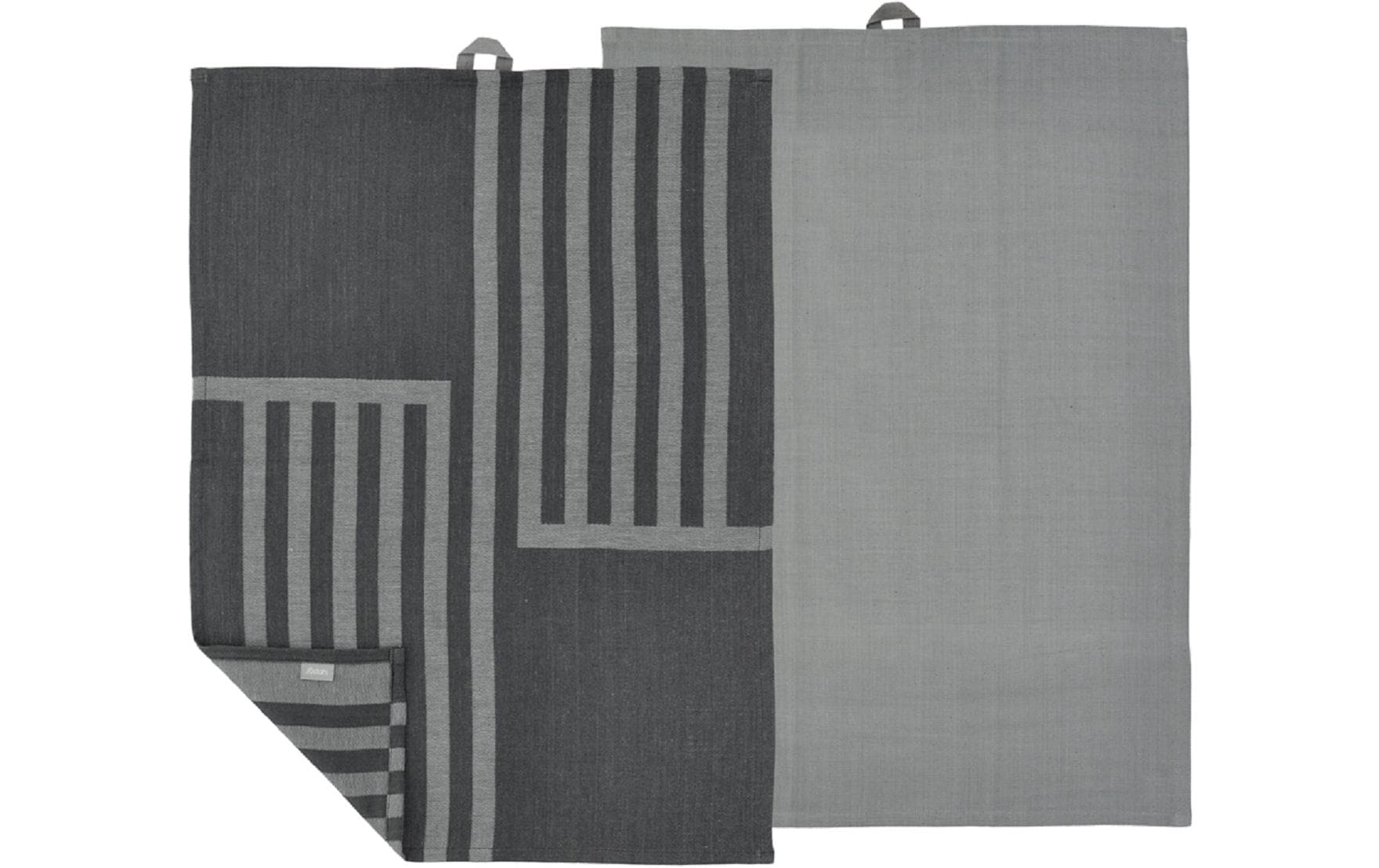 Södahl Geschirrtuch Reflection – Grau – 50 × 70 cm – Baumwolle – 2er-Set