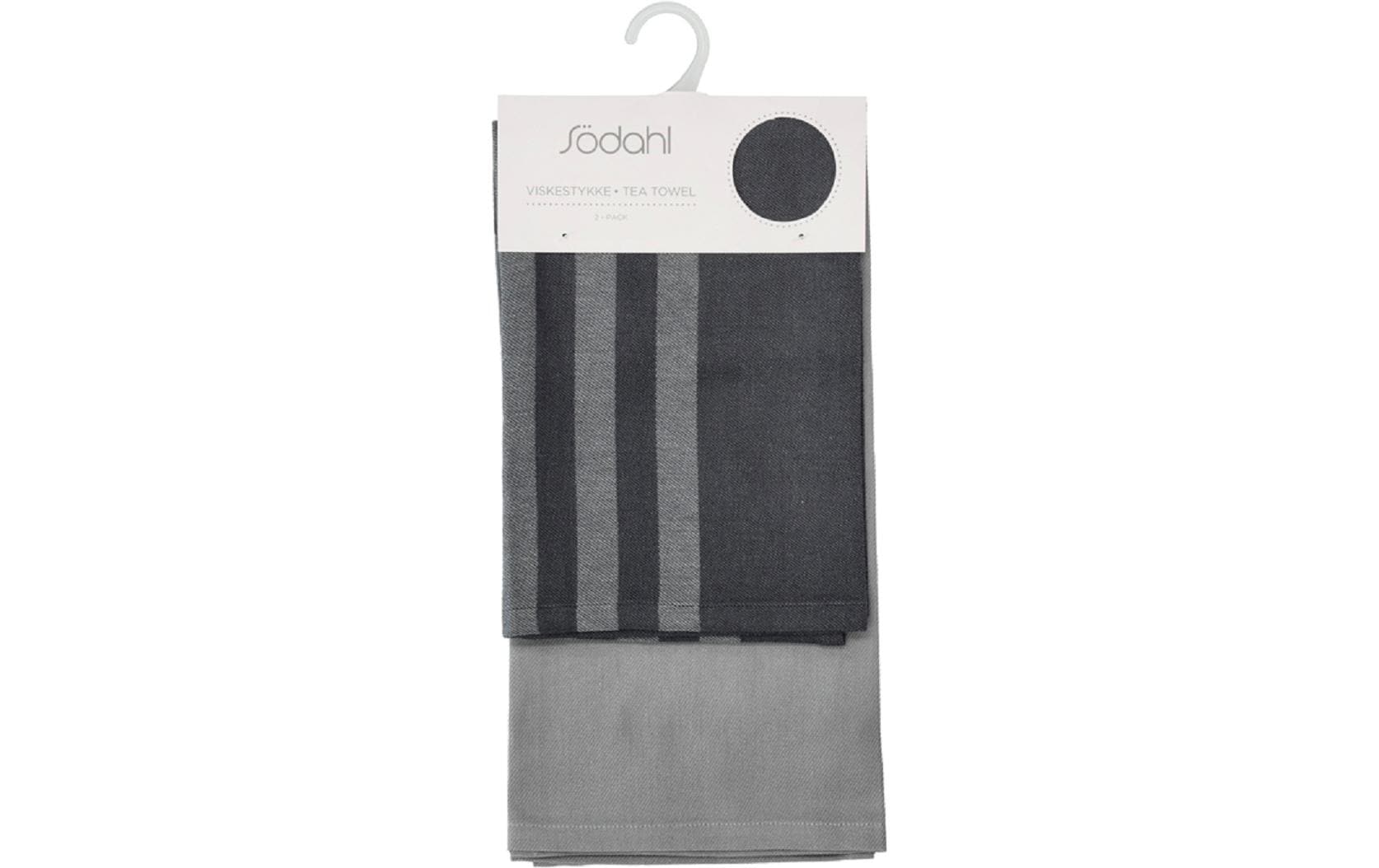Södahl Geschirrtuch Reflection – Grau – 50 × 70 cm – Baumwolle – 2er-Set