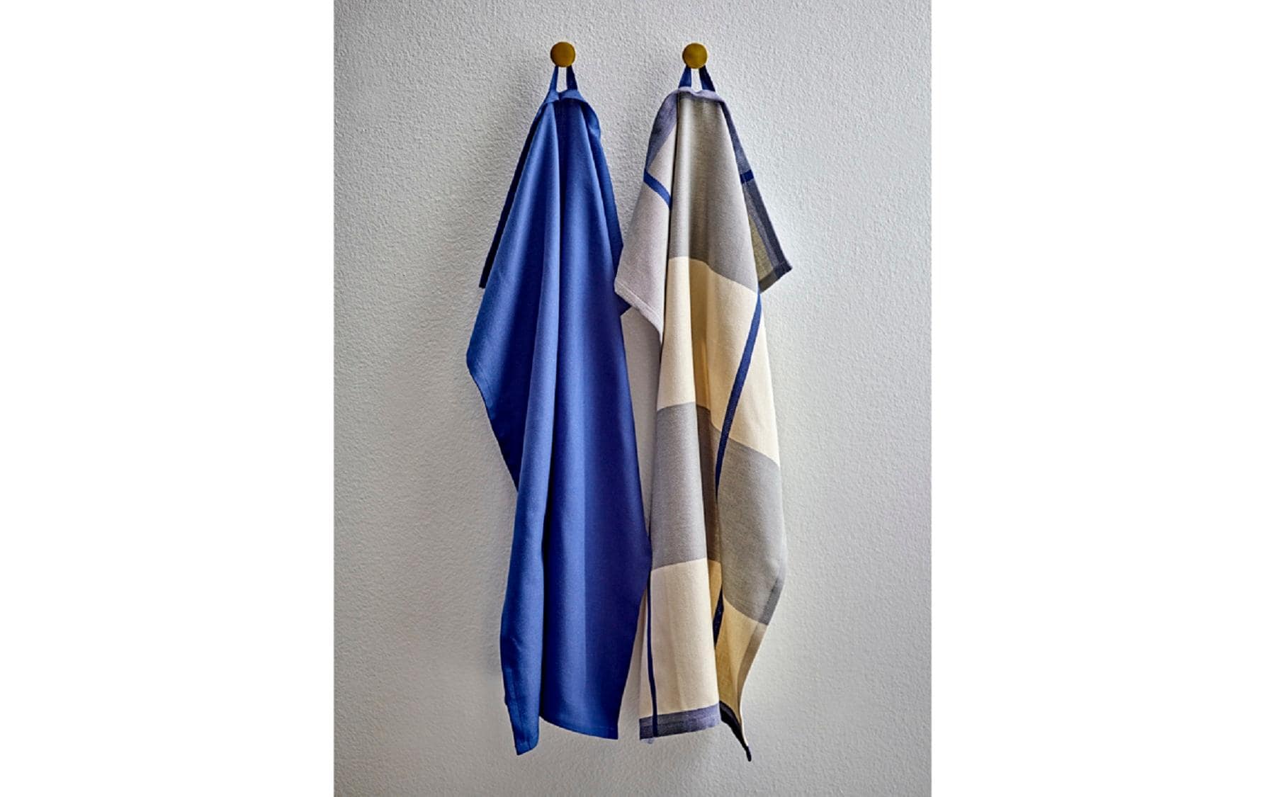Södahl Geschirrtuch Blocks – 50 × 70 cm, Königsblau, Baumwolle, 2er-Set, OEKO-TEX