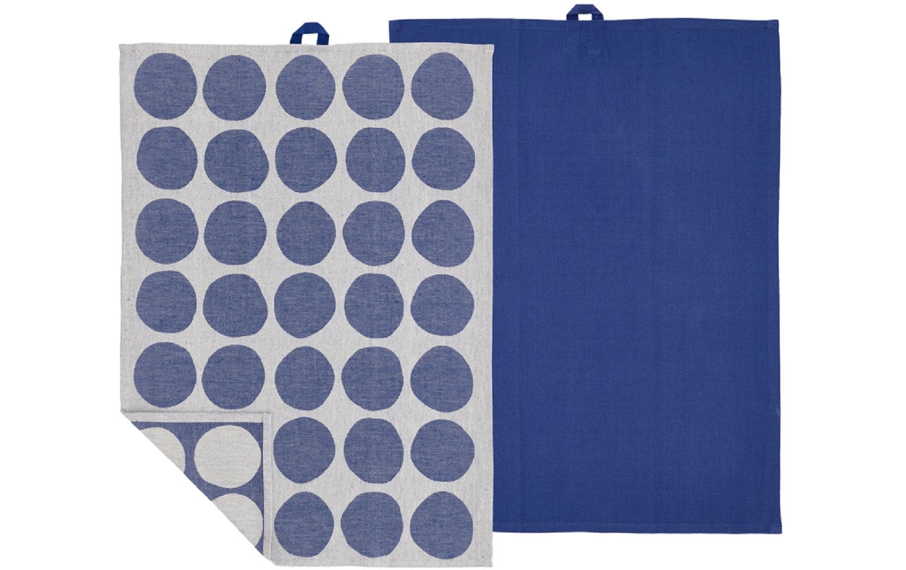 Södahl Geschirrtuch Bubbles – Blau – 50 × 70 cm – Baumwolle – 2er-Set