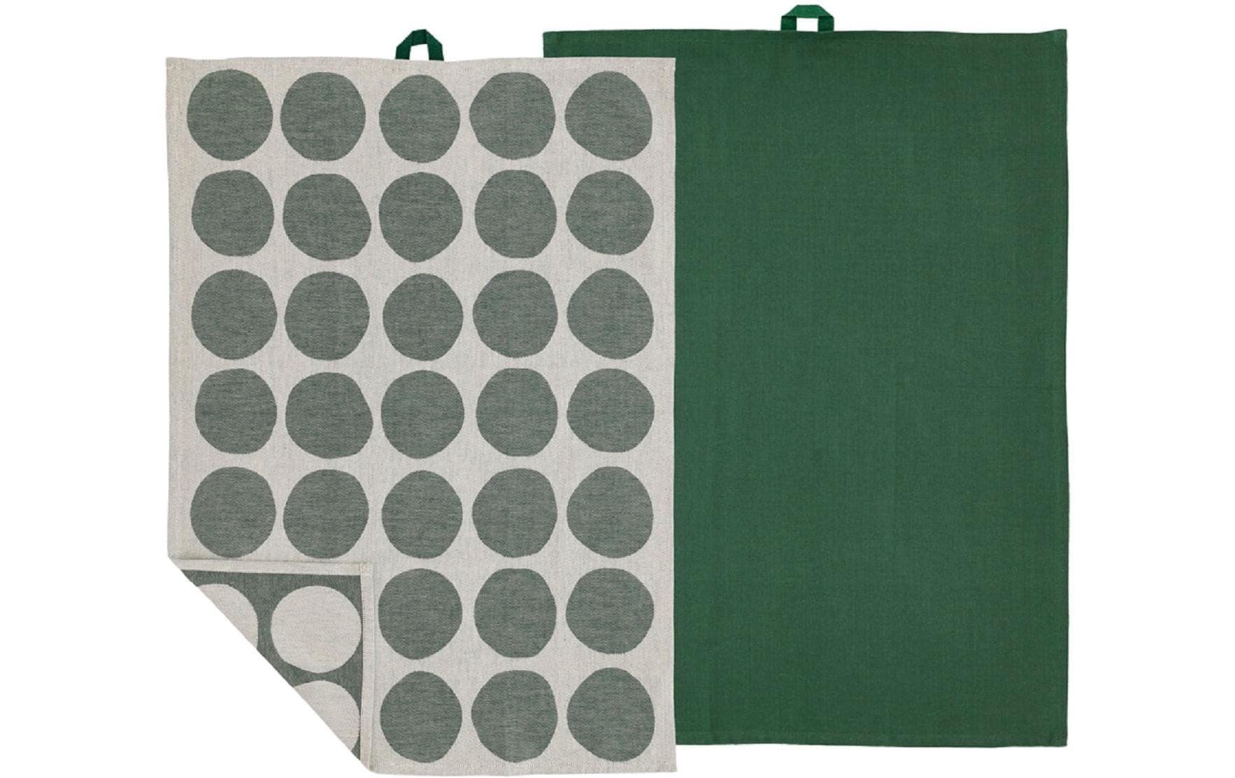 Södahl Geschirrtuch Bubbles – 50 × 70 cm, Pine Green, Baumwolle, 2er-Set, OEKO-TEX STANDARD 100