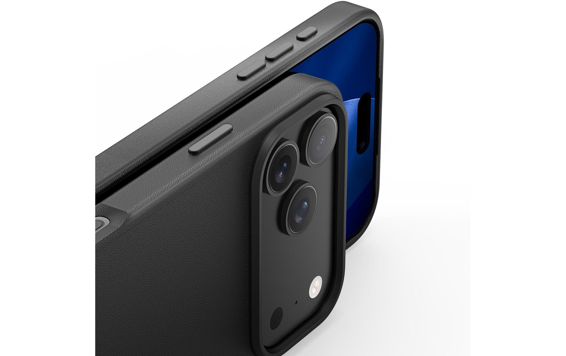 nevox StyleShell PRO Backcover – für Apple iPhone 17 Pro Max, Leder, schwarz