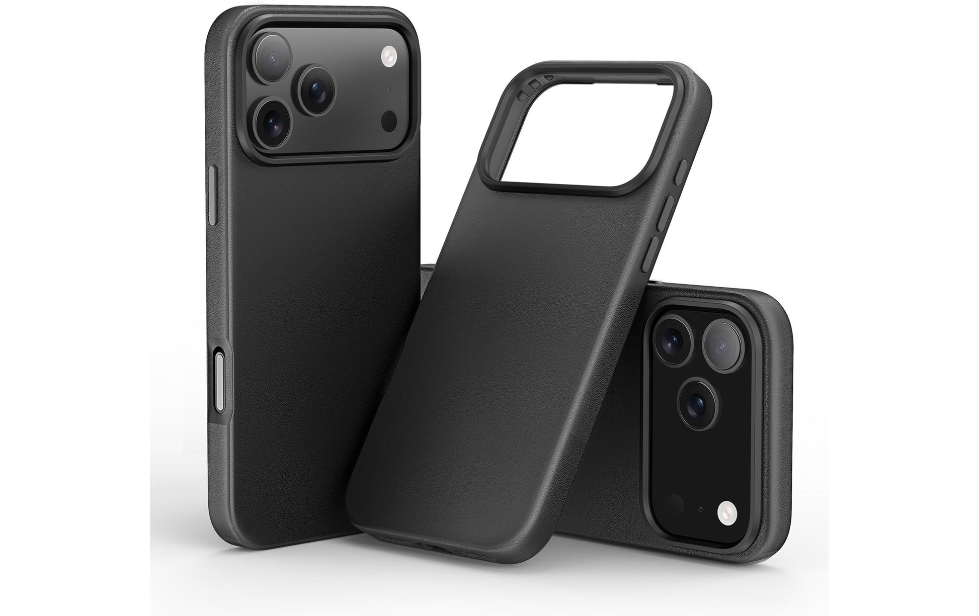 Nevox StyleShell PRO Backcover – für Apple iPhone 17 Pro, Leder, Schwarz