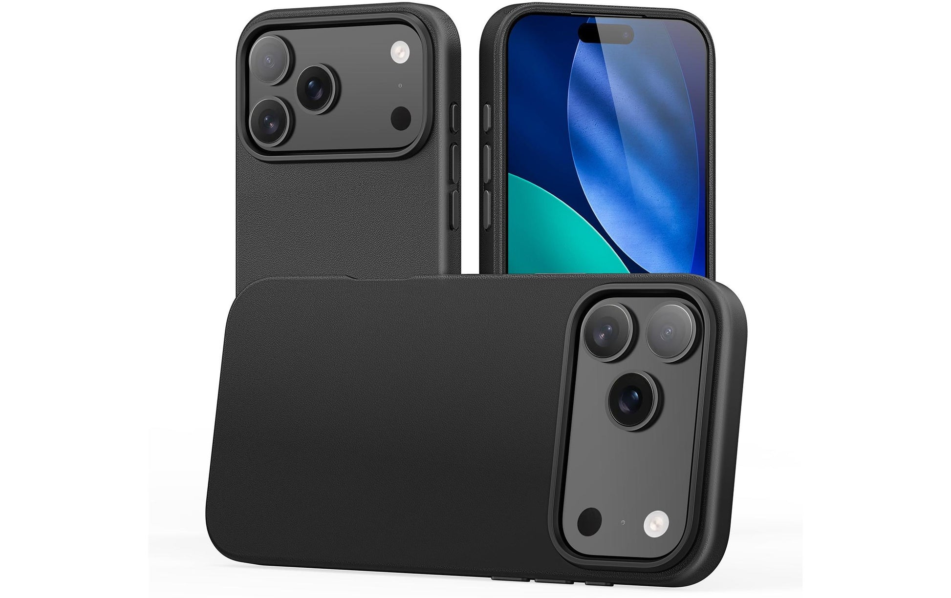 Nevox StyleShell PRO Backcover – für Apple iPhone 17 Pro, Leder, Schwarz