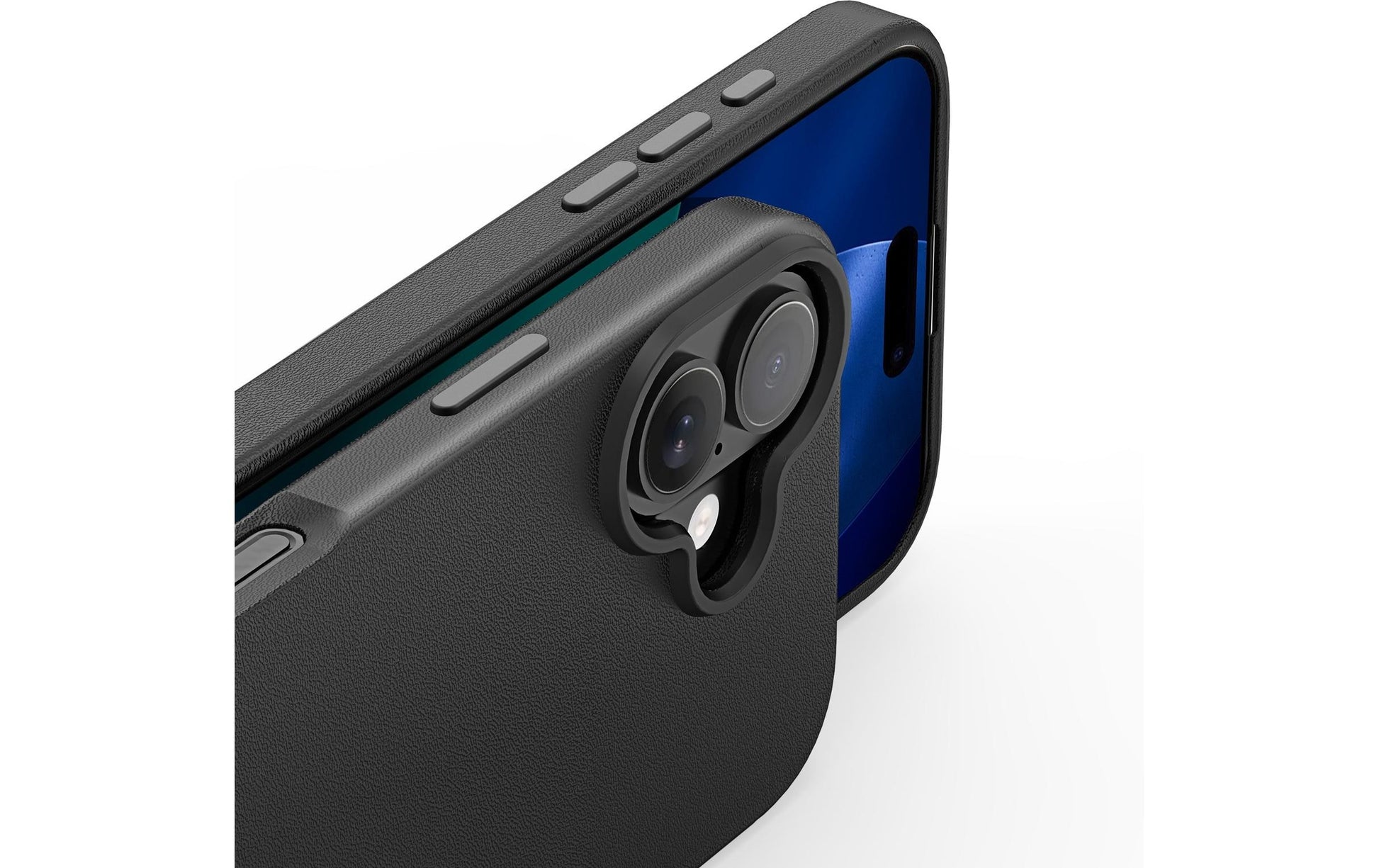 nevox StyleShell PRO Backcover – für Apple iPhone 17, Leder, Schwarz