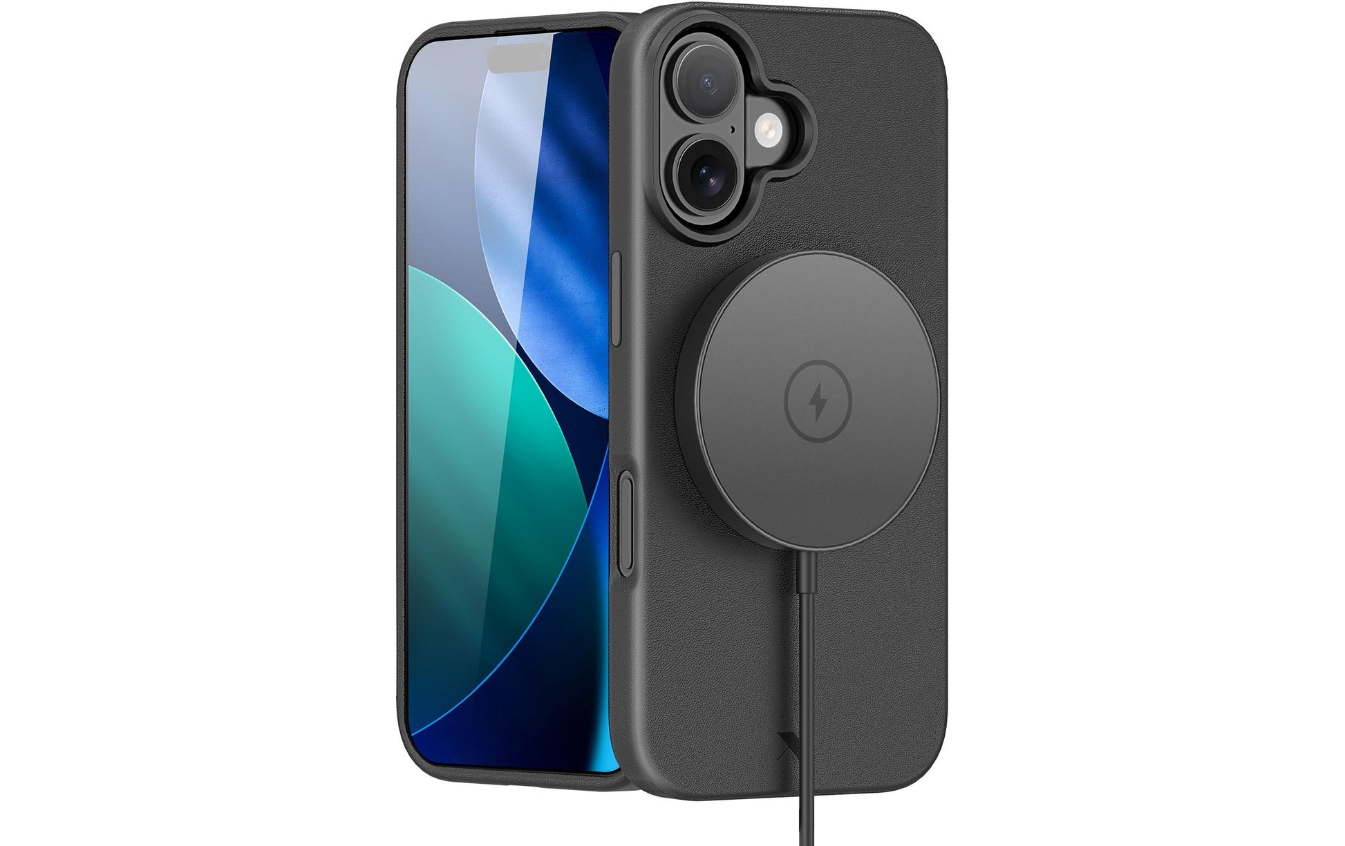 nevox StyleShell PRO Backcover – für Apple iPhone 17, Leder, Schwarz