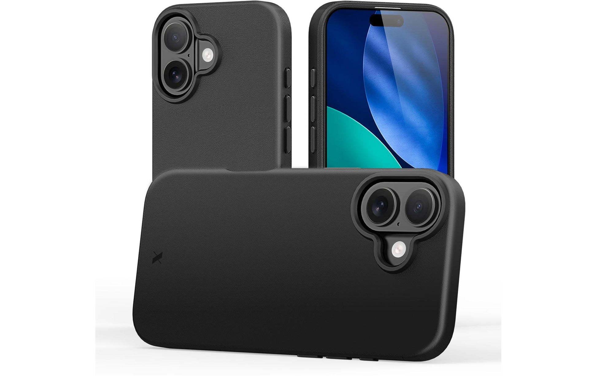 nevox StyleShell PRO Backcover – für Apple iPhone 17, Leder, Schwarz