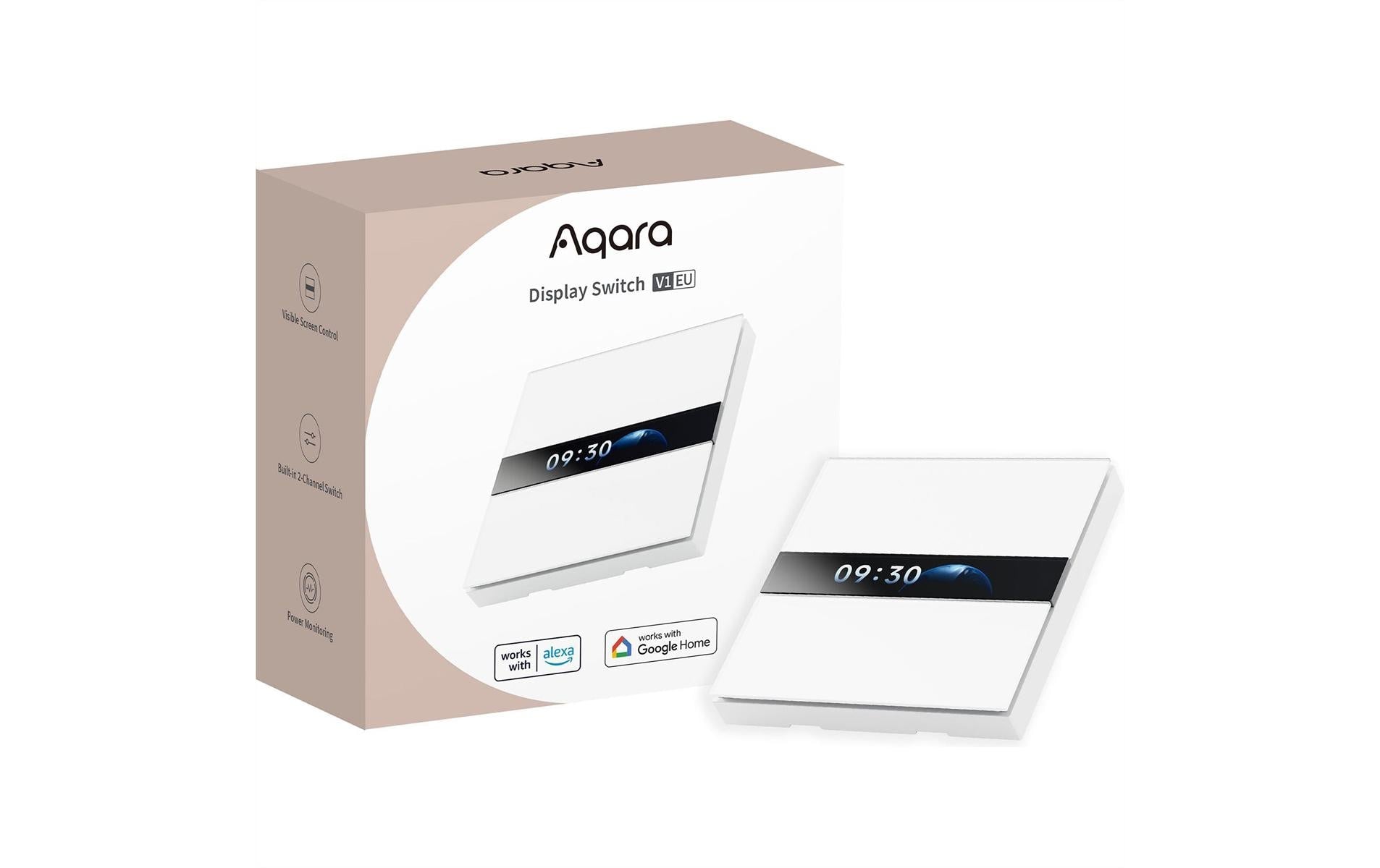 Aqara Display Switch V1 – Smart Display – 2,1" Display, Touchscreen – für Aqara, Apple HomeKit, Amazon Alexa