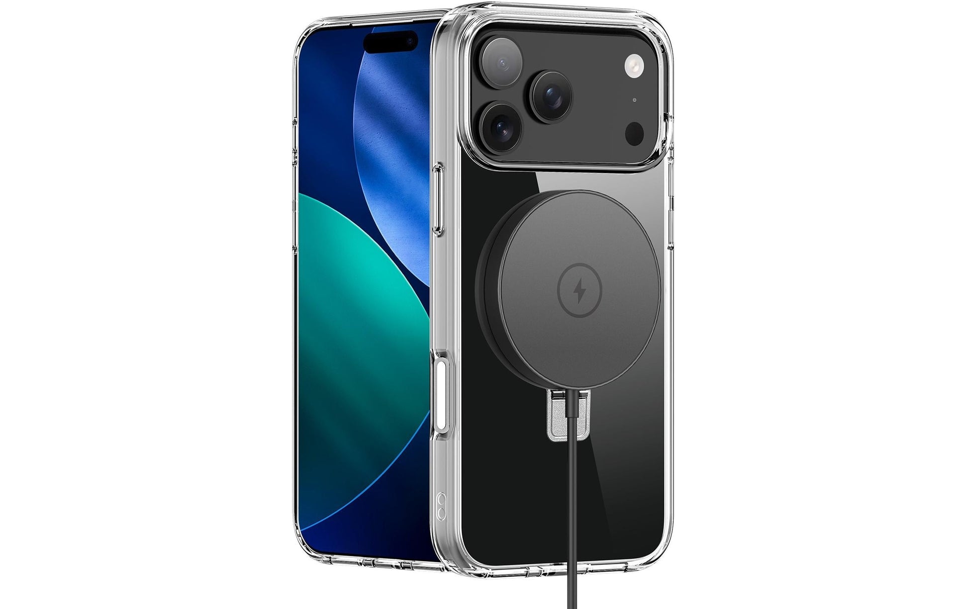 nevox StyleShell SHOCKFlex – Backcover – für Apple iPhone 17 Pro, mit Ständer, TPU, Transparent