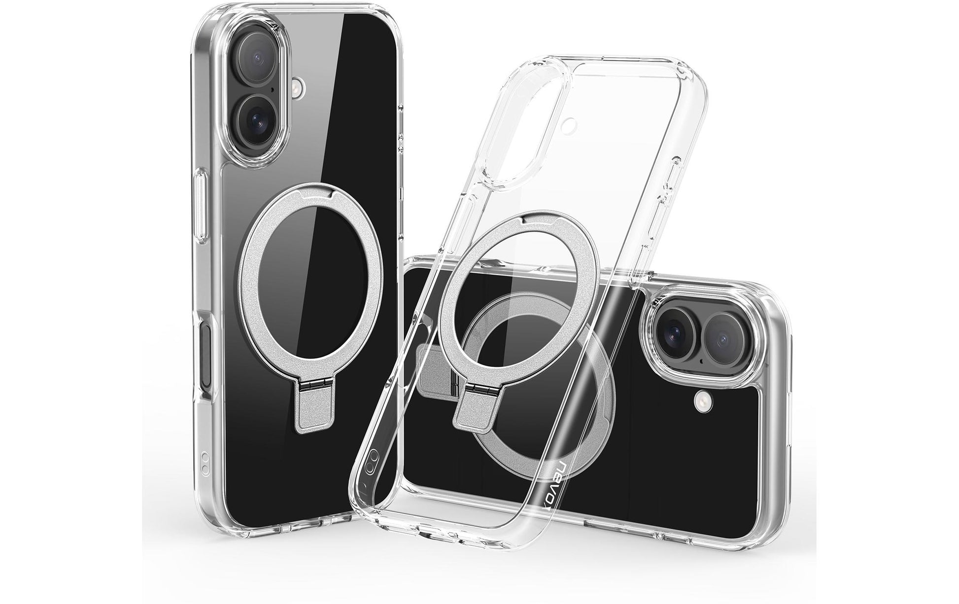 nevox StyleShell SHOCKFlex Backcover – für Apple iPhone 17, mit Ständer, TPU, Transparent