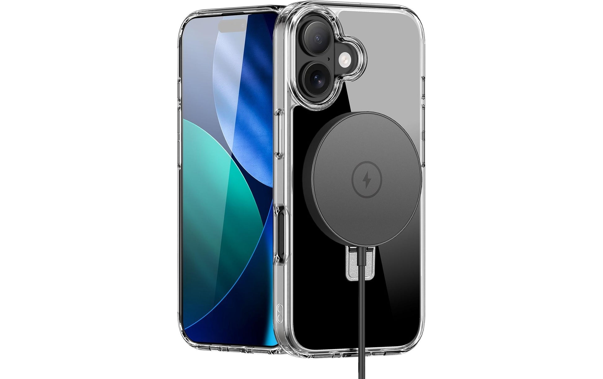 nevox StyleShell SHOCKFlex Backcover – für Apple iPhone 17, mit Ständer, TPU, Transparent