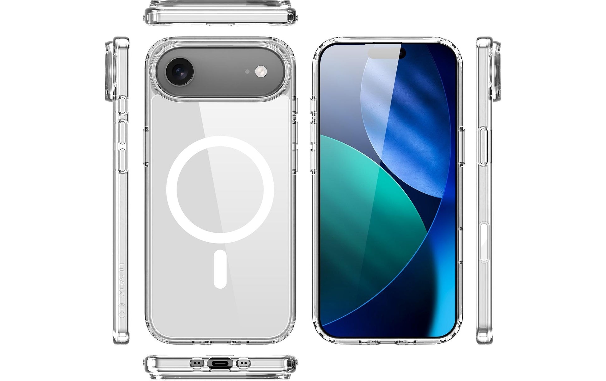 nevox StyleShell SHOCKFlex Backcover – für Apple iPhone Air, MagSafe, PC, Transparent