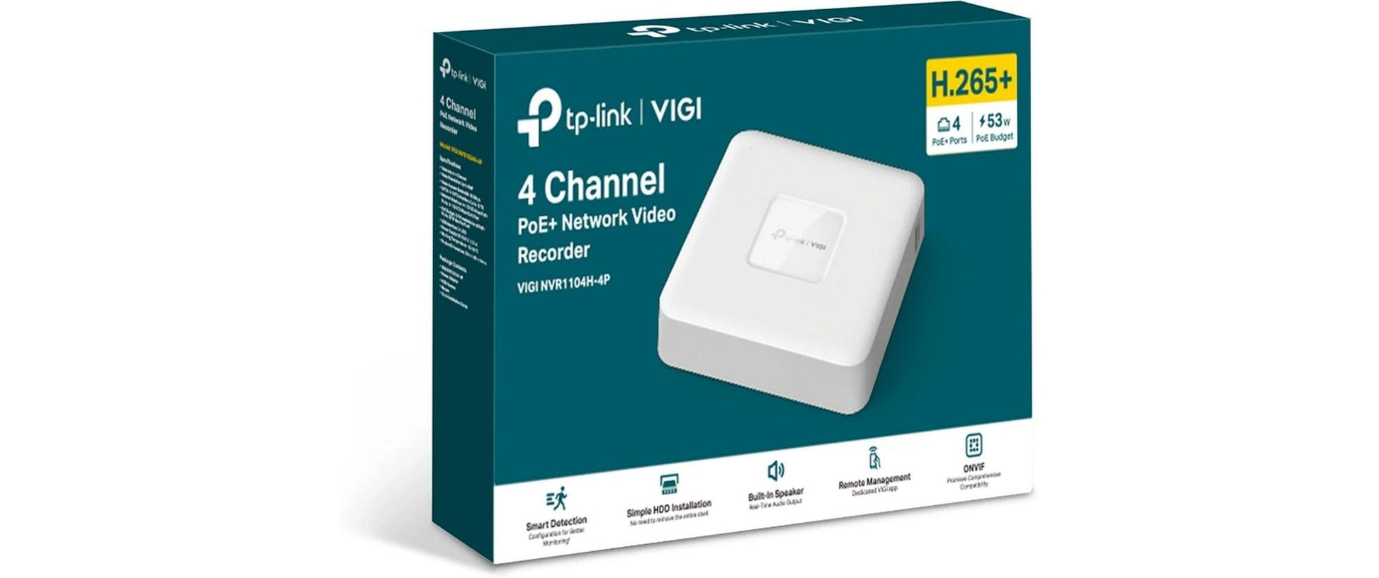 TP-Link VIGI Netzwerk-Video-Recorder – 4 Kanäle, 4K, PoE+, Weiss