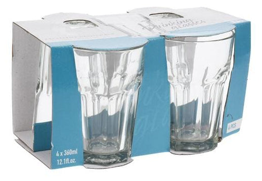 Furber. Furber Trinkgläser – 4er Set, 360 ml, Glas, Transparent, spülmaschinenfest