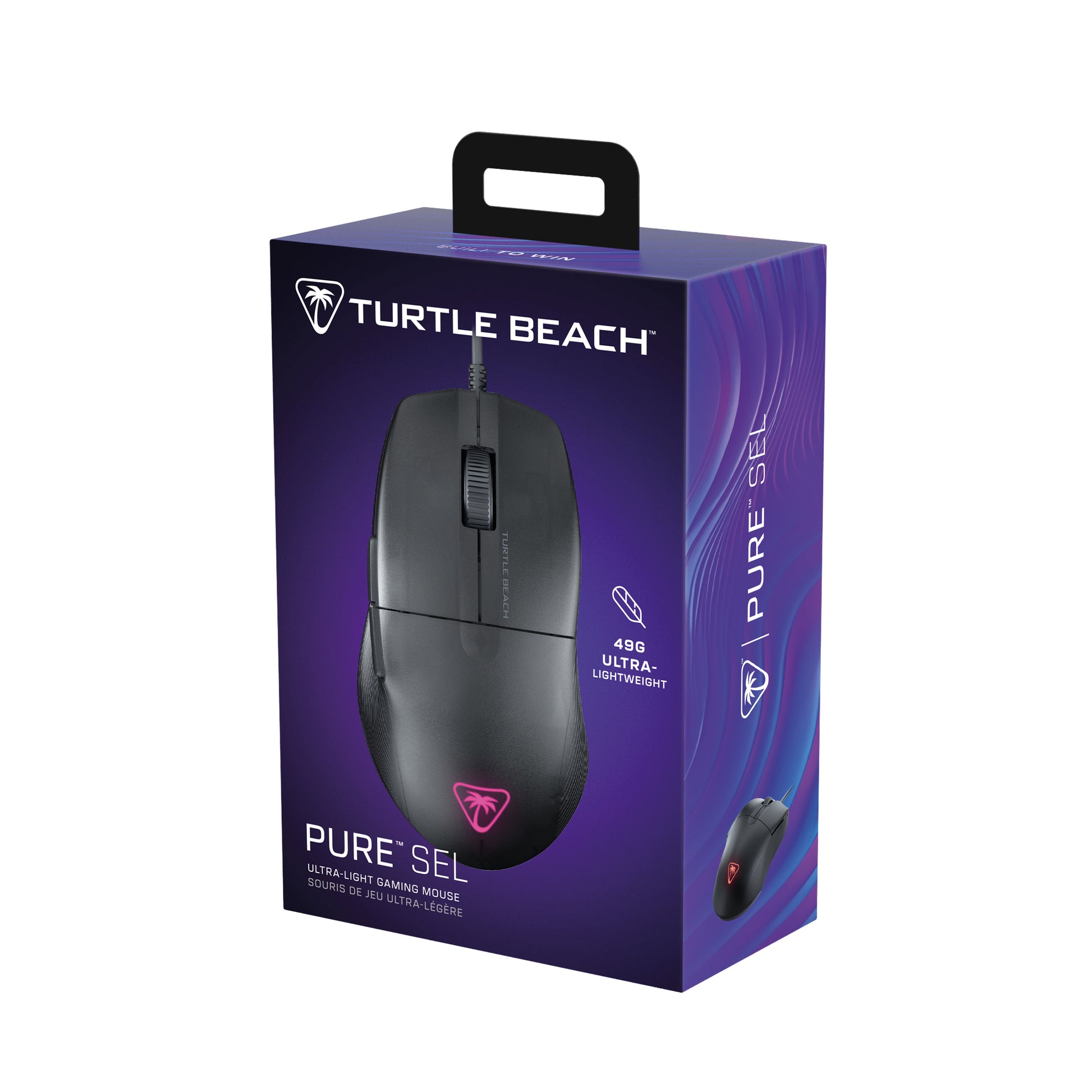 Turtle Beach Pure SEL – Gaming-Maus – Kabelgebunden (USB‑A), 8000 DPI, RGB-Beleuchtung, rechts, Schwarz