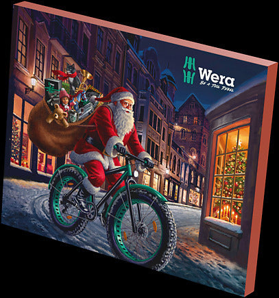 Wera Adventskalender – Weihnachtsmann – befüllt, 28-teilig – 57,3 × 46,4 × 5,3 cm