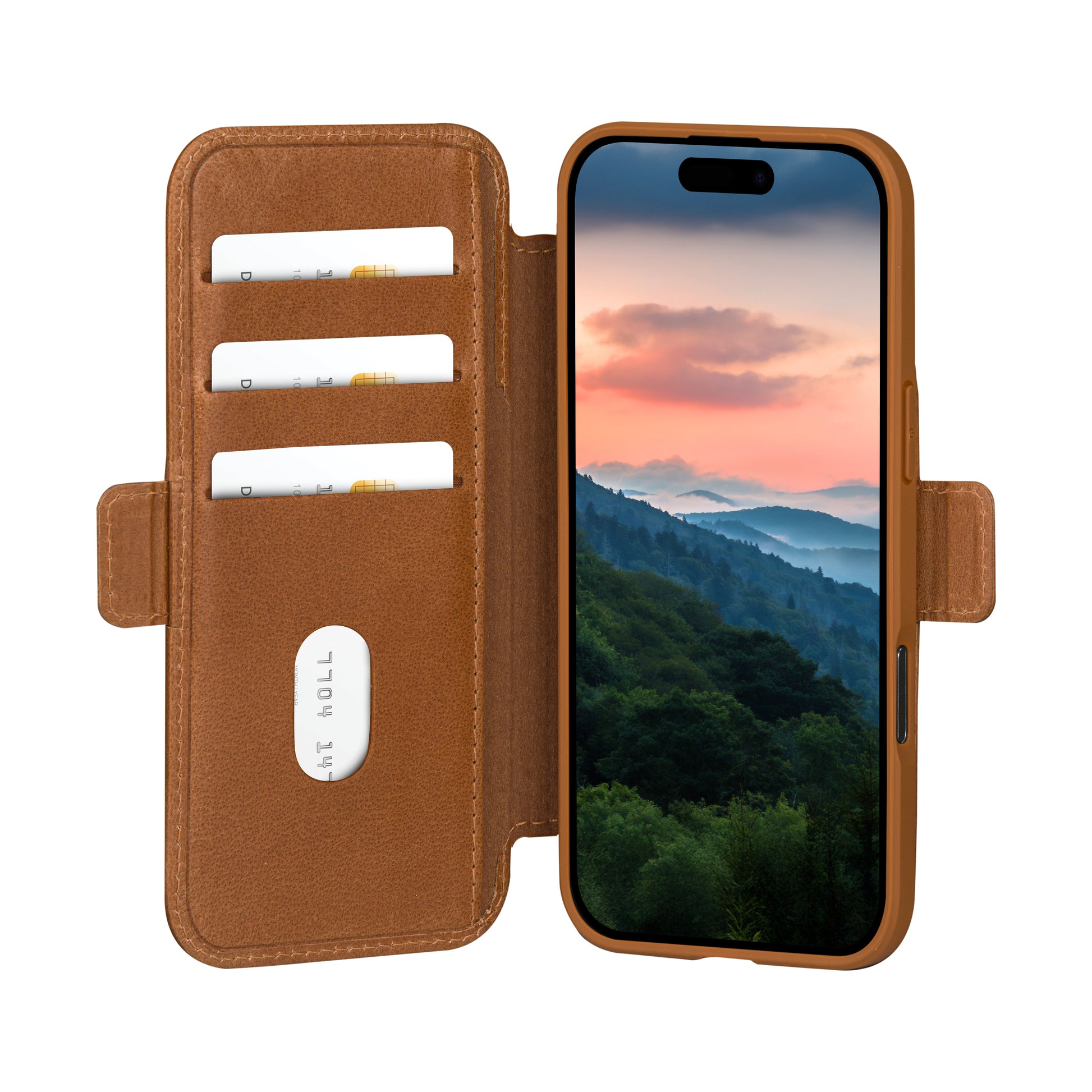 dbramante1928 Copenhagen Wallethülle – für Apple iPhone 17, mit Ständer, 3 Kartenfächer, Leder, Beige