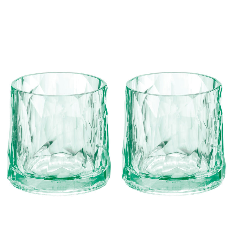 Koziol Becher Club Nr. 2 – 2er Set, 250 ml, Ø 9,2 cm, H 8,7 cm, Kunststoff, Grün, spülmaschinenfest