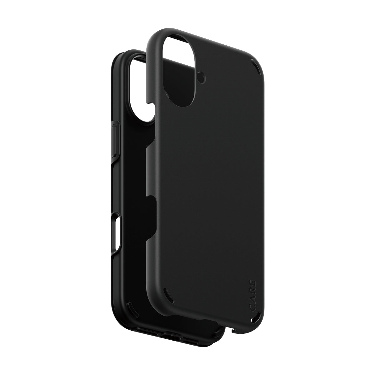 PanzerGlass CARE Backcover – für Apple iPhone 16 Plus, Recycling-Kunststoff, schwarz, bis 4,8 m sturzsicher