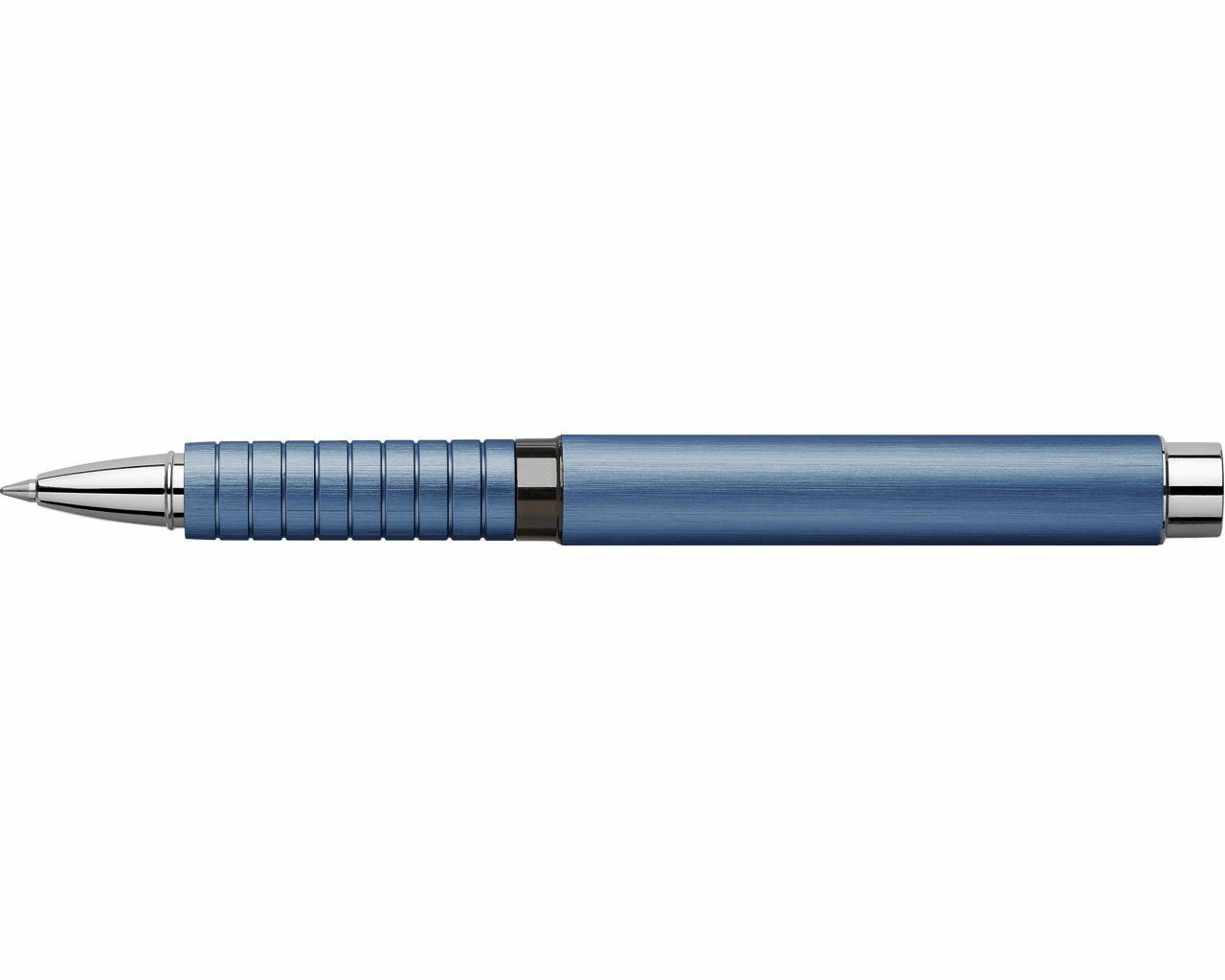 Faber-Castell Essentio B 148436 – Tintenroller, schwarz, mit Kappe, Aluminium, blau