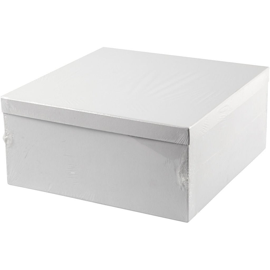 Creativ Company Mittlere Pappschachteln – Ø 12 cm × 5 cm – weiss – 27 Stk.