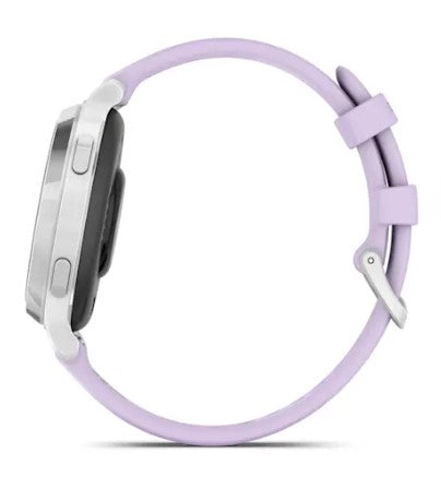Garmin Lily 2 Active – Smartwatch – 38 mm, GPS, Bluetooth, Gorilla Glass 3, 5 ATM, Silber, Purple Jasmine