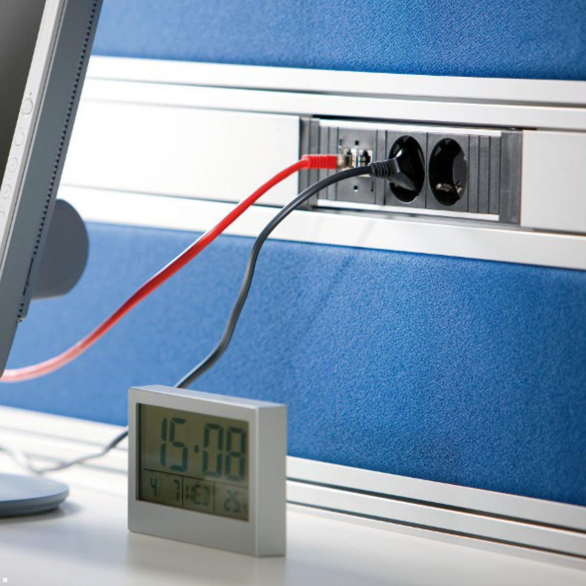 Bachmann Steckdosenleiste – 3× Schuko (Typ F), ohne Schalter, IP20, schwarz