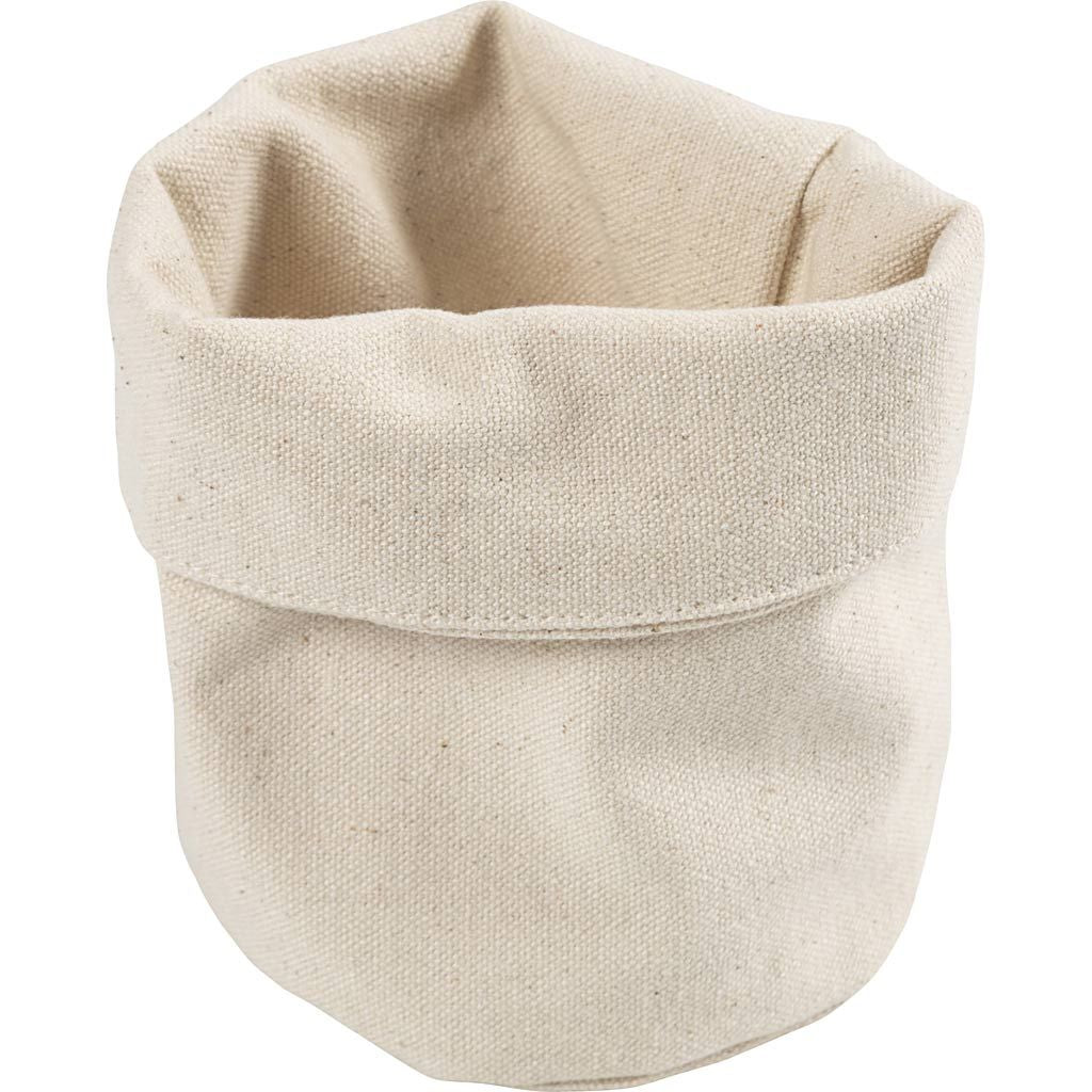 Creativ Company Aufbewahrungskorb – Baumwolle – Hellbeige – 90 × 145 × 90 mm – 2-teiliges Set