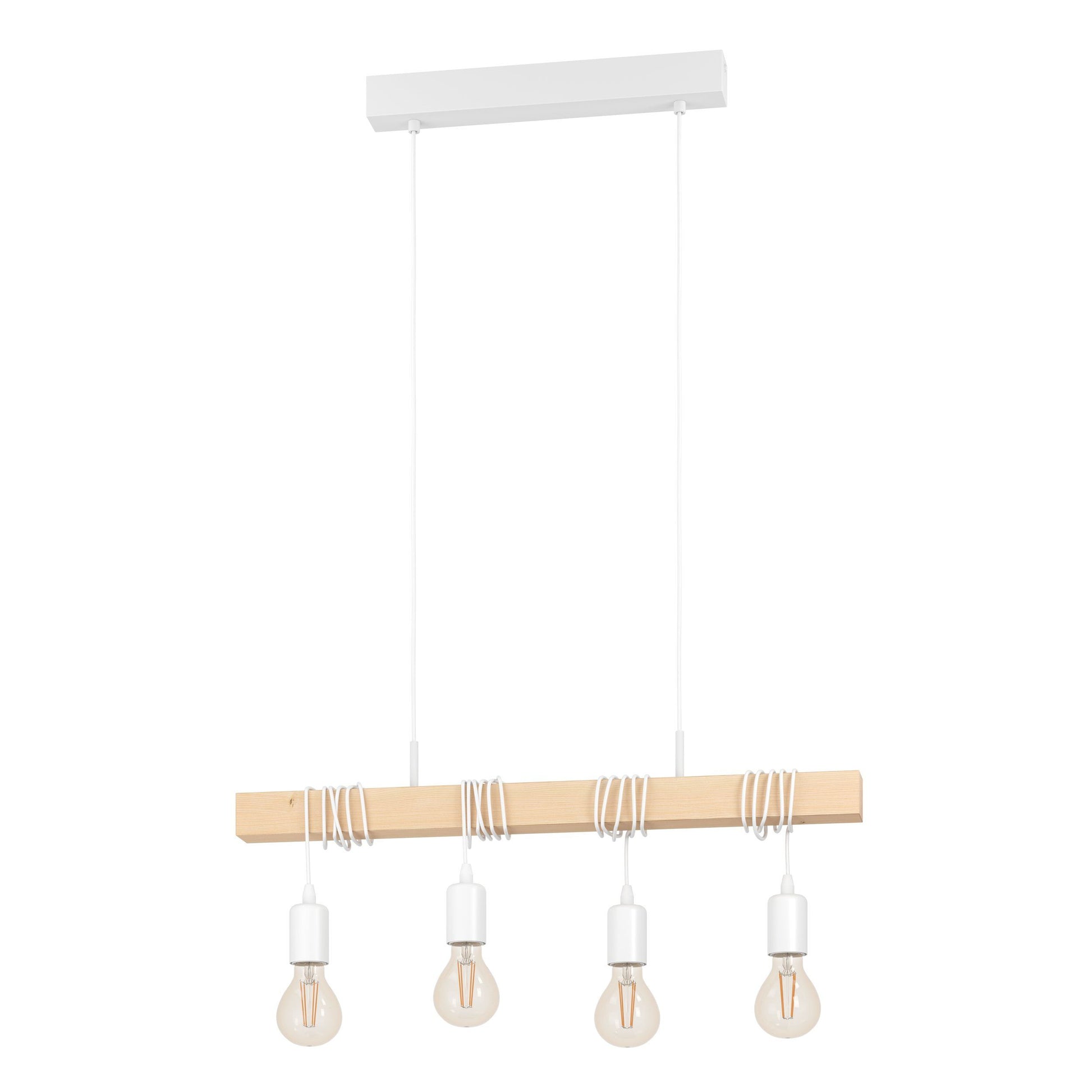 EGLO Hängeleuchte TOWNSHEND – 10,5 × 70 × 110 cm, 240 W, dimmbar, braun/weiss, exkl. Leuchtmittel