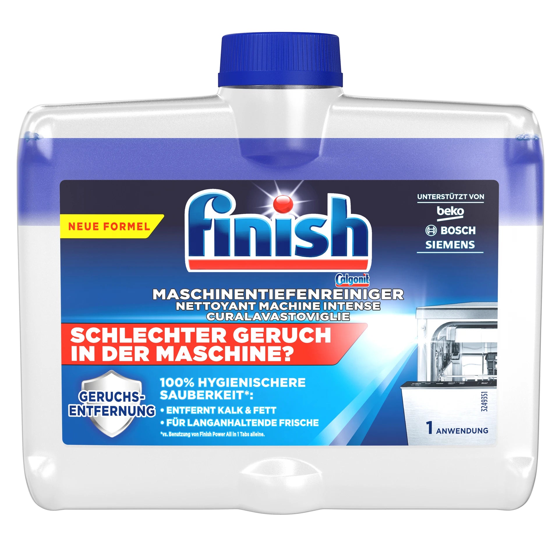 Finish 3248405 Entkalker (Haushaltsgeräte) für Geschirrspüler – Gel, Flasche – 250 g