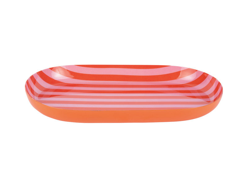 Present Time Serviertablett Animado – 15 × 25 × 2,5 cm, Eisen, Rosa