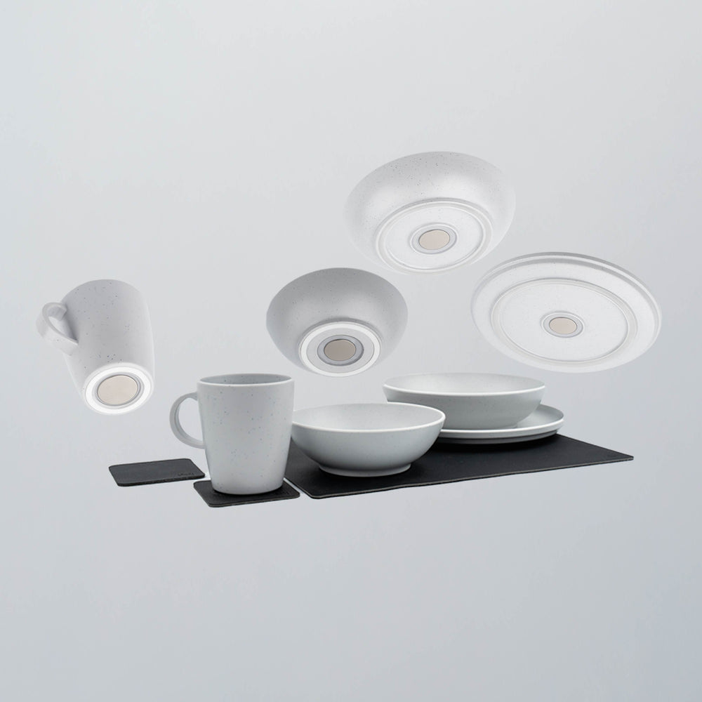 Silwy Dolomit Geschirrset – Kunststoff, Weiss