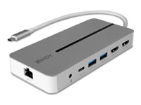 Lindy Dockingstation – USB-C, 2× HDMI, 2× USB-A, 3,5 mm