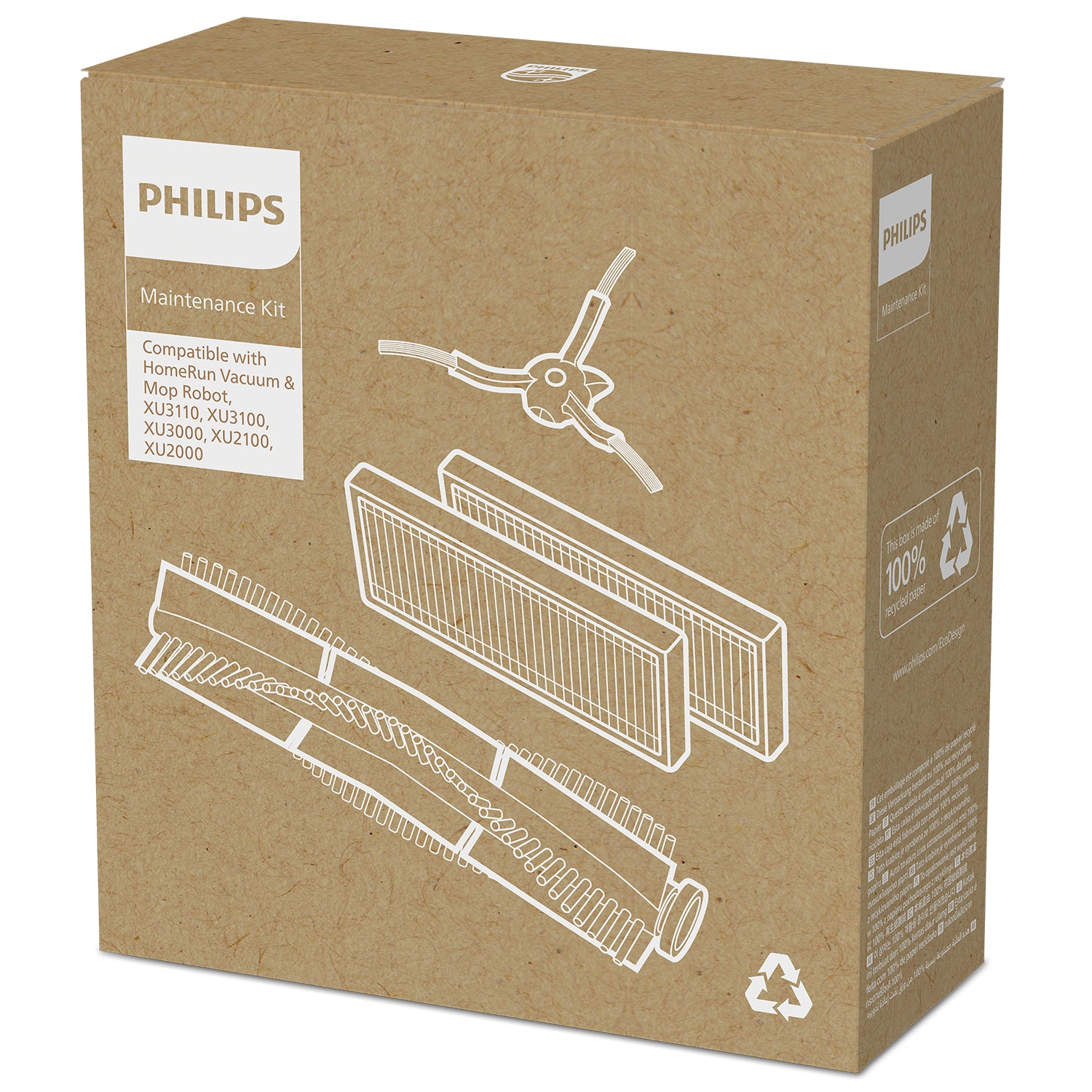 Philips Ersatzfilter XV1433/00 –  – für XU2000, XU2100, XU3000 und andere