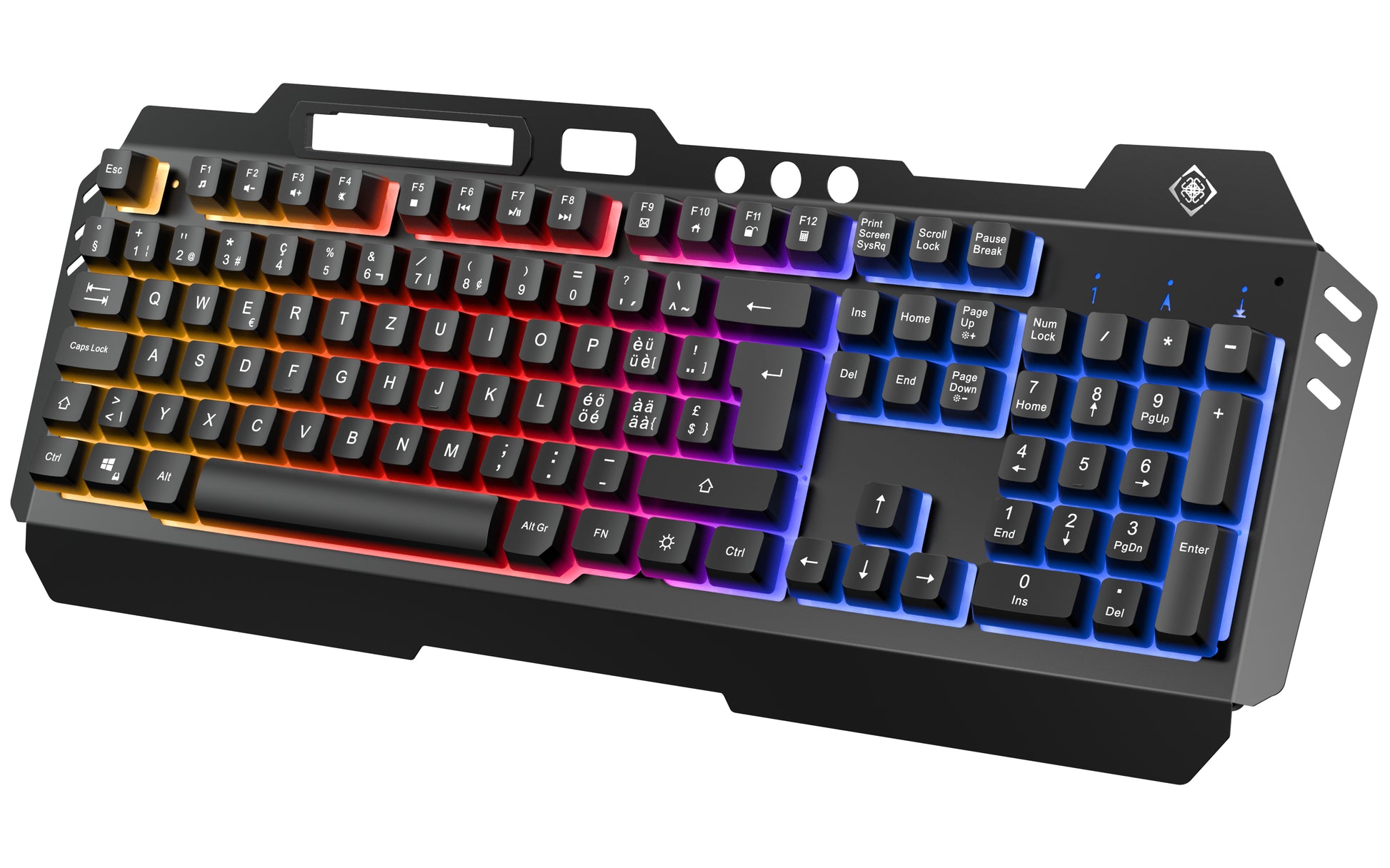 Deltaco Gaming GAM-113V2 – Tastatur-Maus-Set – Membran, RGB – verkabelt, USB-A – QWERTZ (CH) – schwarz