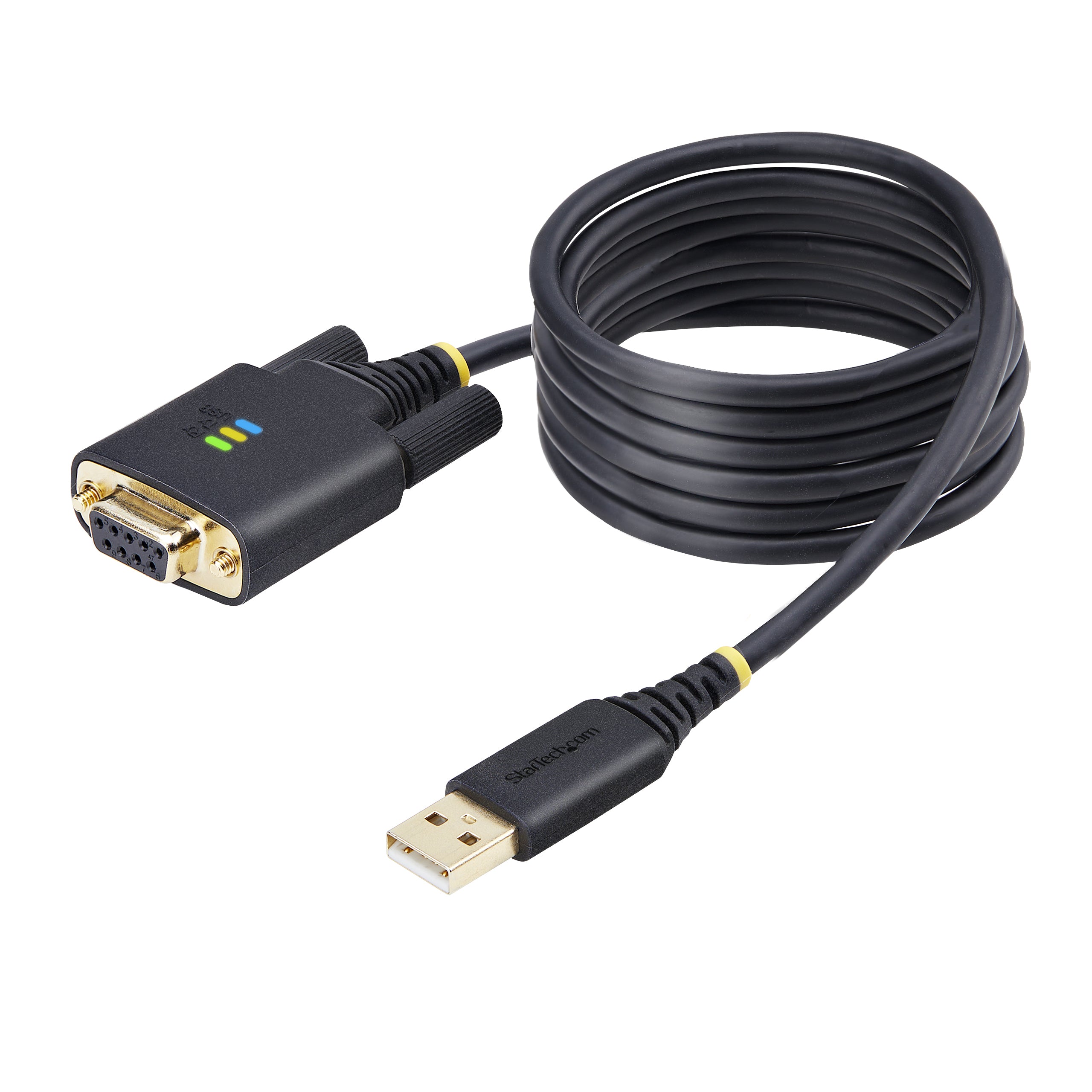 StarTech.com USB-A zu RS-232 (DB-9) Adapter – FTDI, 921,6 Kbit/s, 2 m, für Windows/macOS/Linux – Schwarz