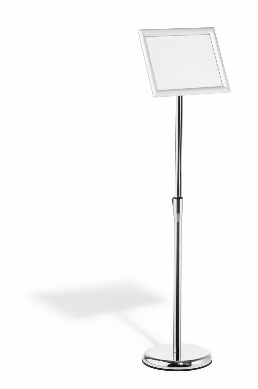 Durable Infoständer – für A4 Hoch-/Querformat, 1 Fach, silber, Metall, 250×250×1205 mm