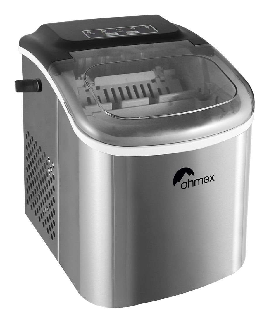 Ohmex Eiswürfelmaschine OHM-ICE-2412 – 12 kg/24 h, 1,2 l – grau
